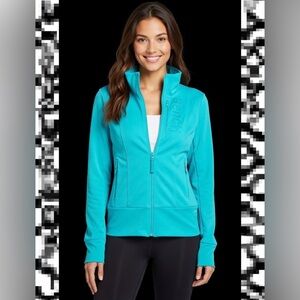 Woman’s Bench Zip Up Teal Athletic Jacket.